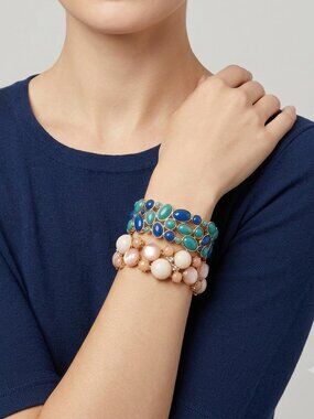Set of two gold tone bracelets